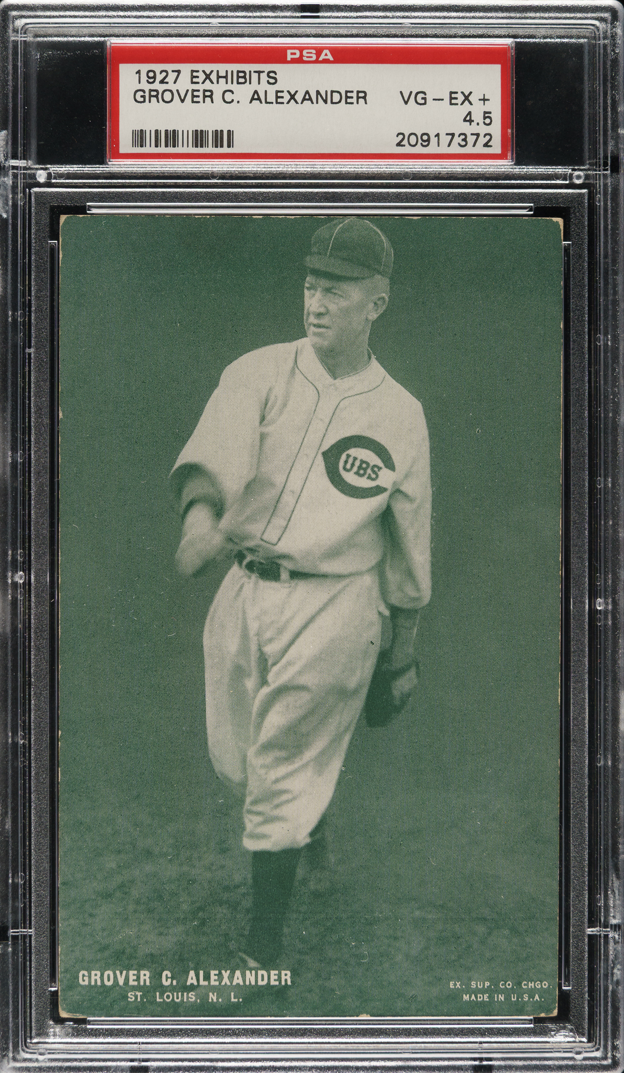 1927 Exhibits Grover Alexander PSA VG-EX+ 4.5 | REA Archive