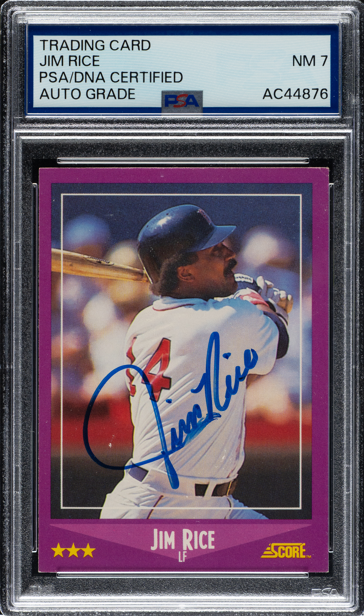 Signed 1988 Score #14 Jim Rice PSA/DNA NM 7 | REA Archive