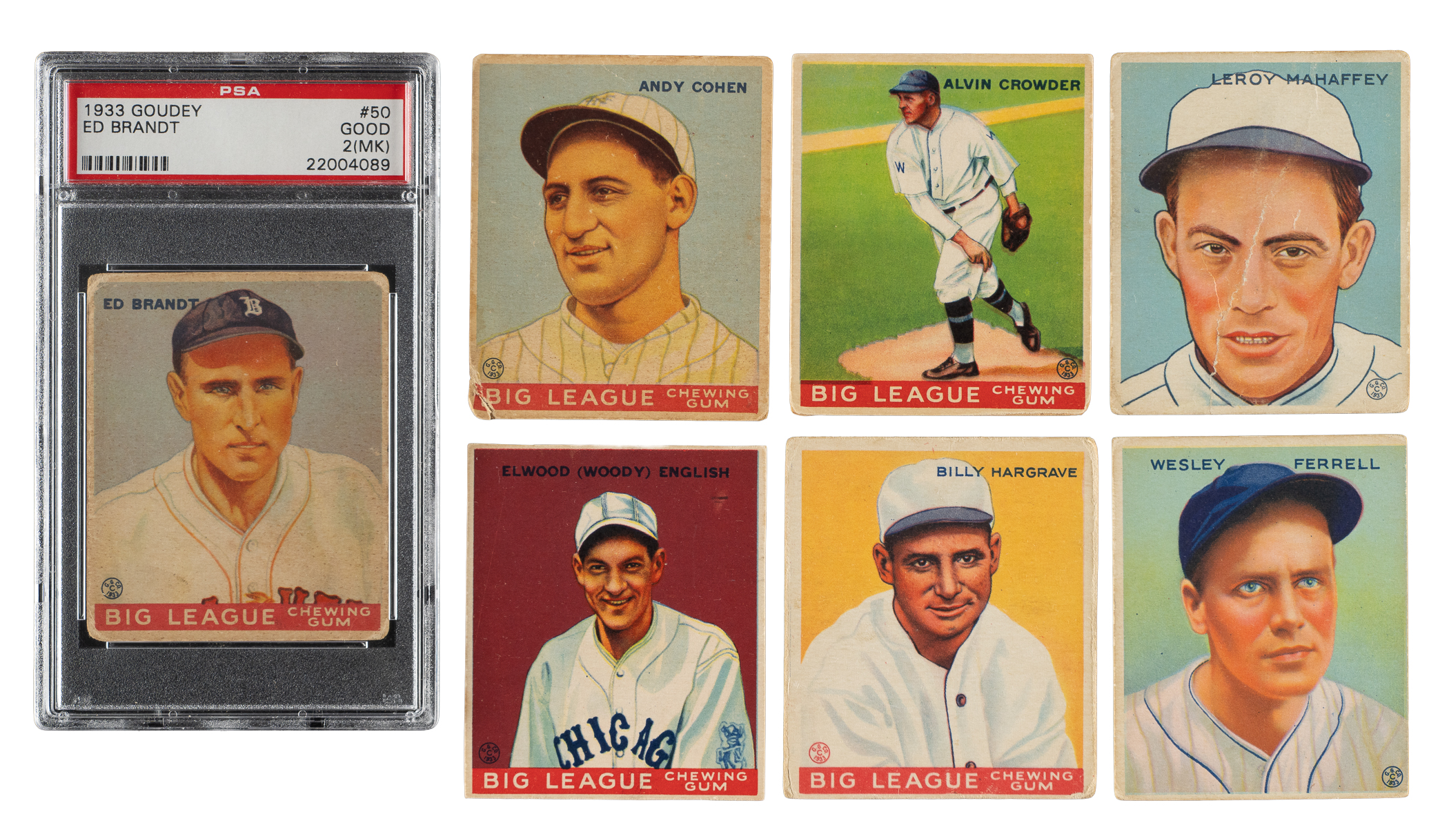1933 R319 Goudey Collection (7) Including Copyright Submission Card ...