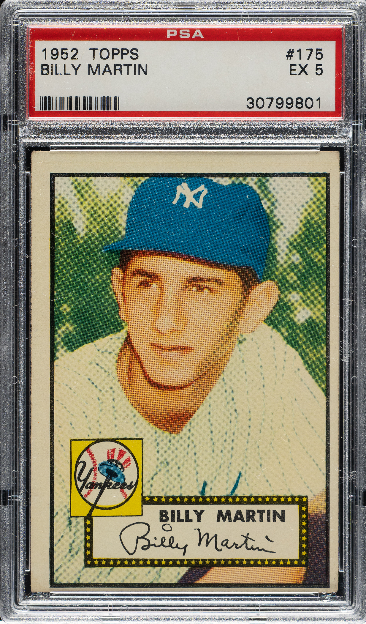 1952 Topps #175 Billy Martin Rookie PSA EX 5 | REA Archive