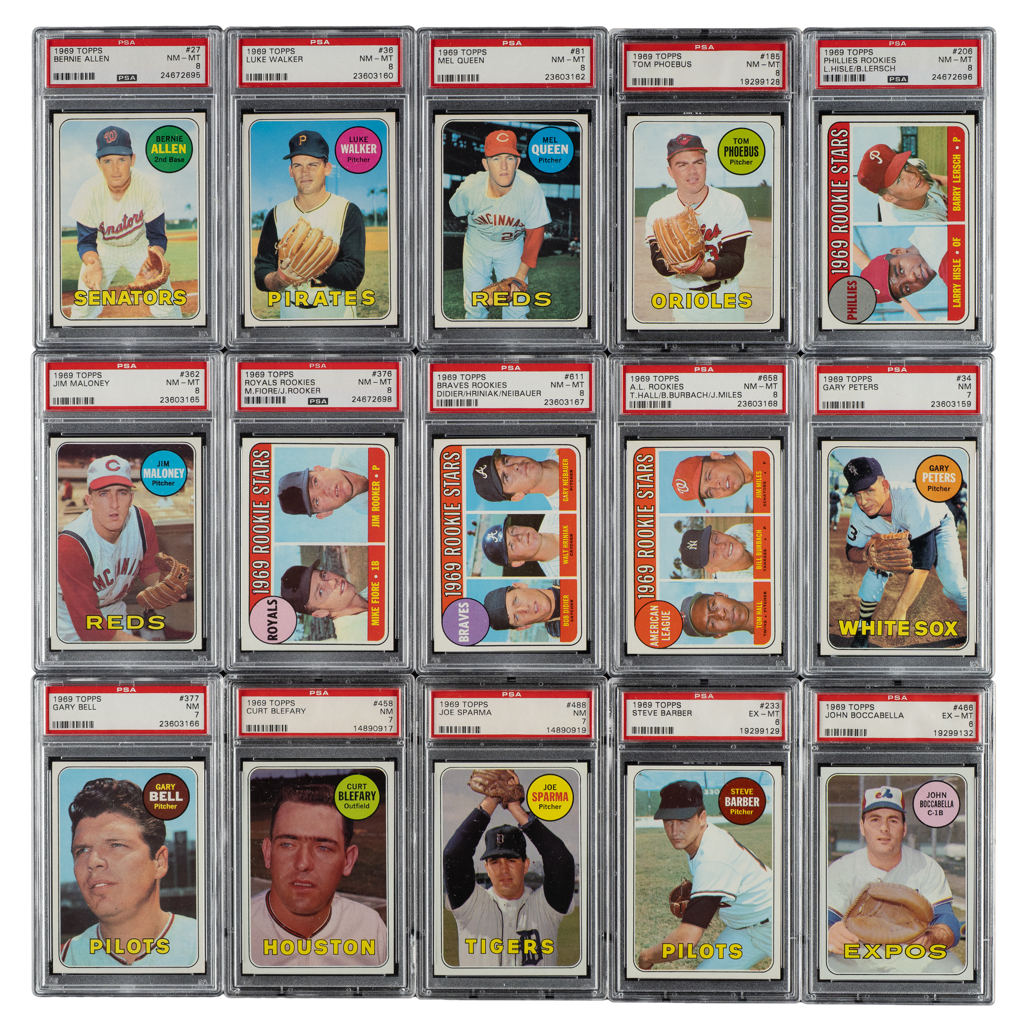 1969 Topps PSA-Graded Collection (19) | REA Archive