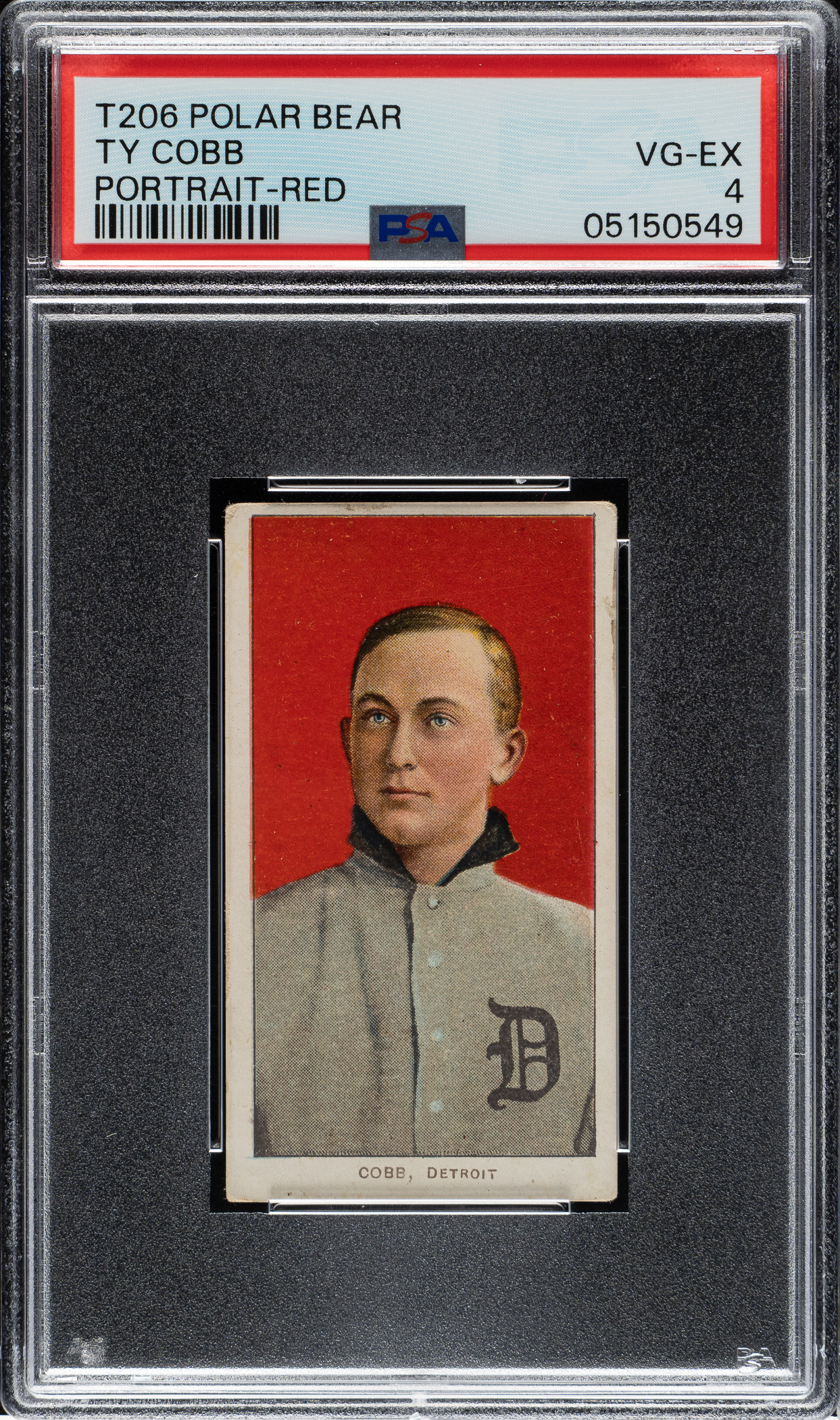 1909-1911-t206-white-border-ty-cobb-portrait-red-background-psa-vg-ex-4-polar-bear-back