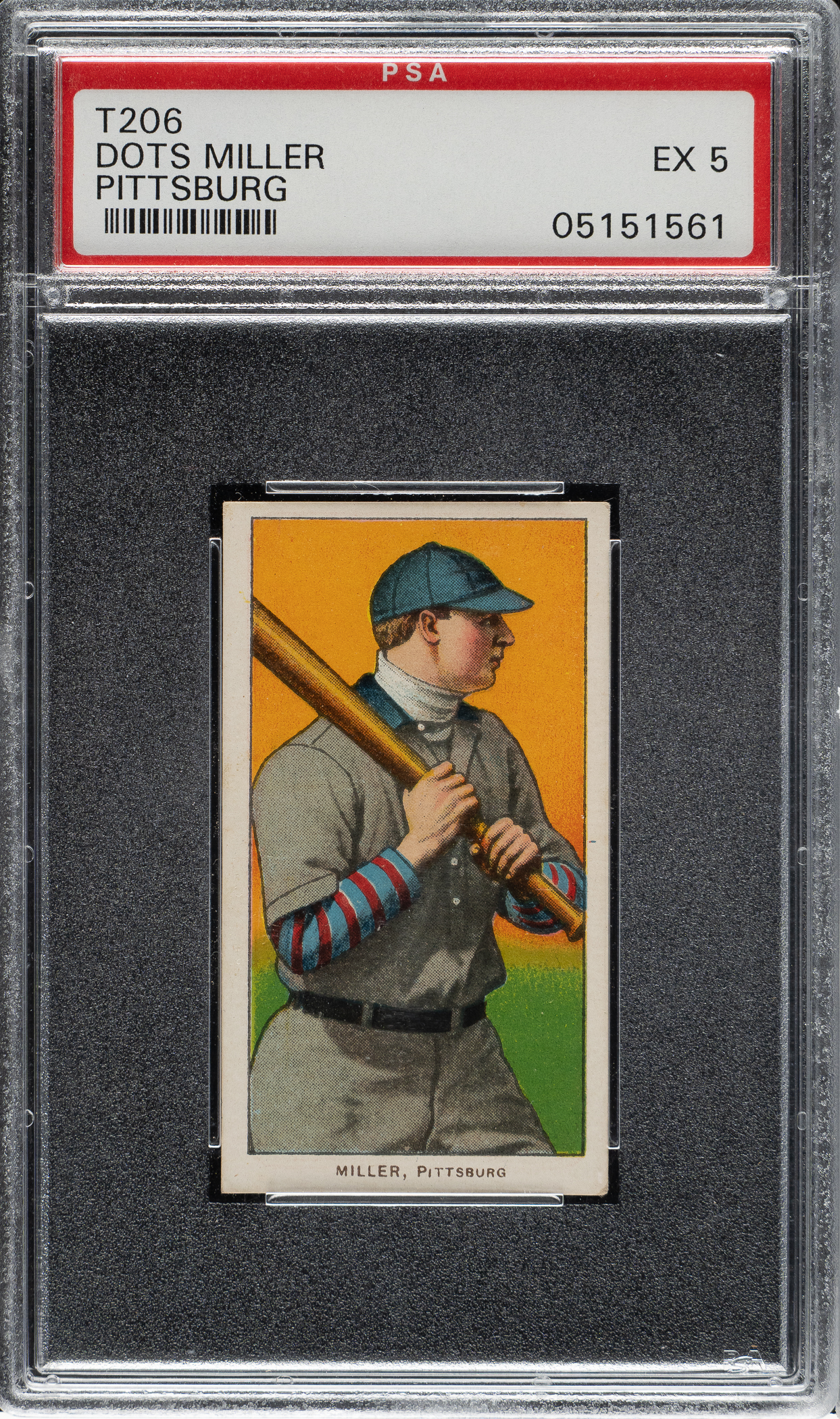 1909-1911 T206 White Border Dots Miller PSA EX 5 - El Principe de Gales ...