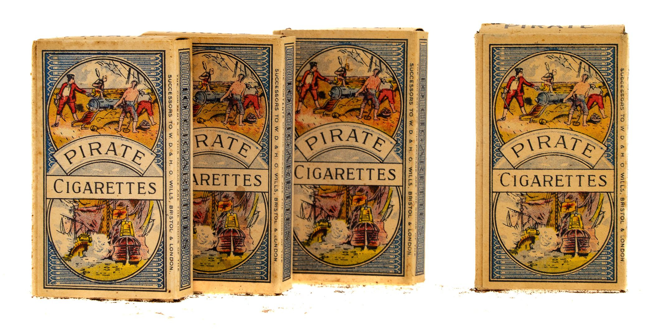 1912 T215 Pirate Cigarettes Tobacco Pack Collection (4) | REA Archive