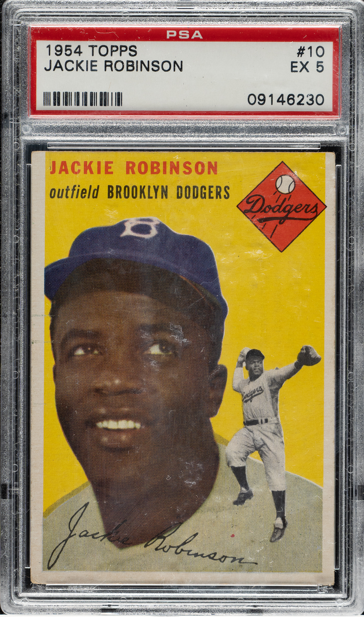 1954 Topps #10 Jackie Robinson PSA EX 5 | REA Archive