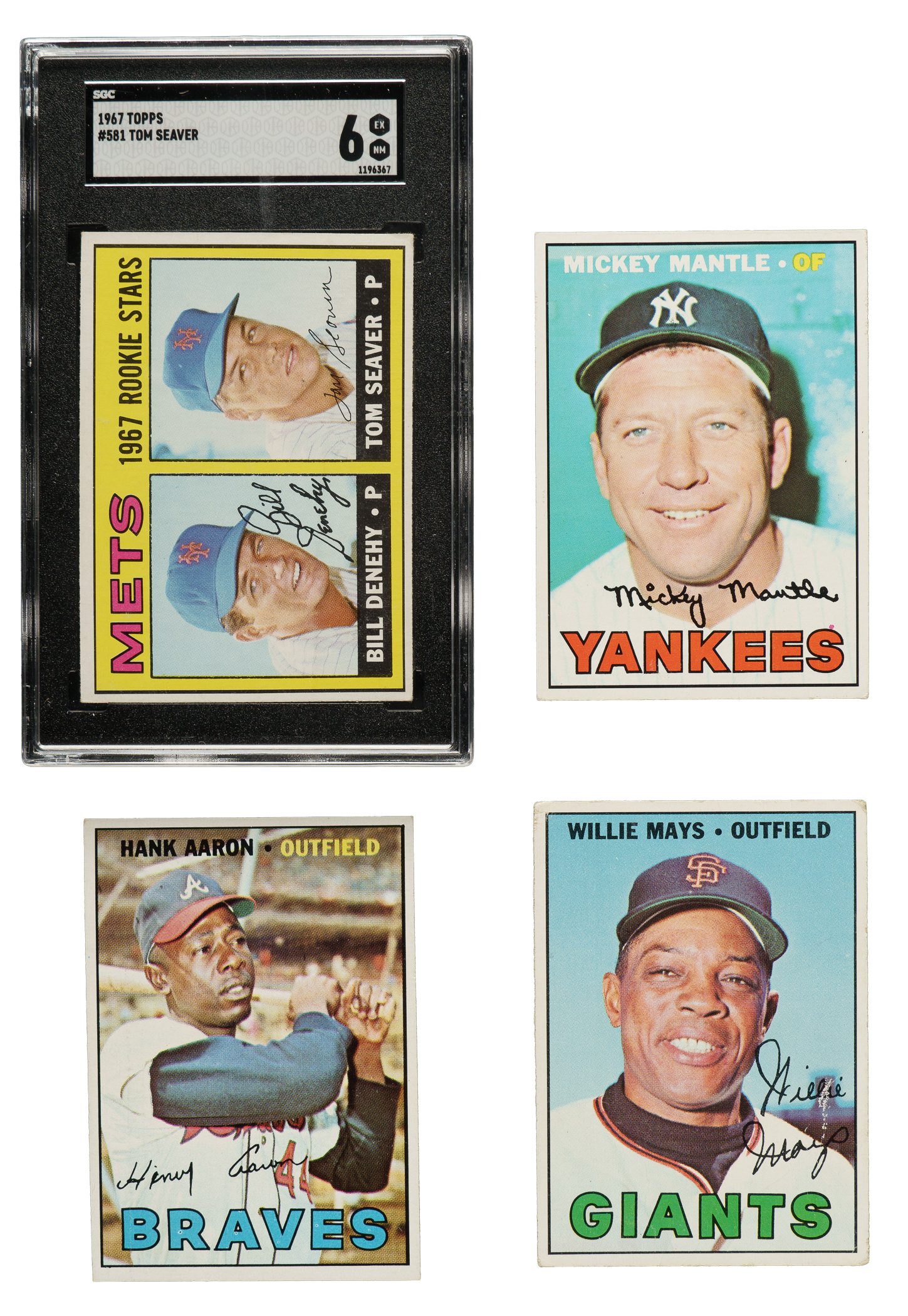 1967 Topps Near-Complete Set (605/609) Including #581 Tom Seaver Rookie ...
