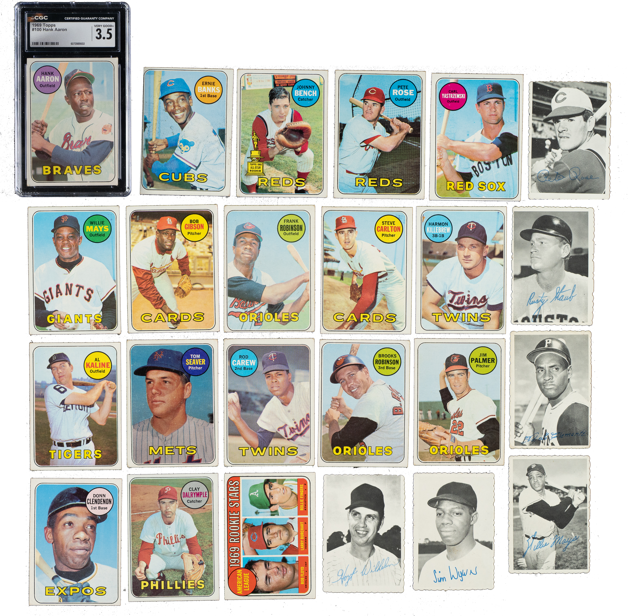 A Complete Set 1969 Topps Complete Set (664) Plus Deckle Edge Complete Set (33) | REA ...