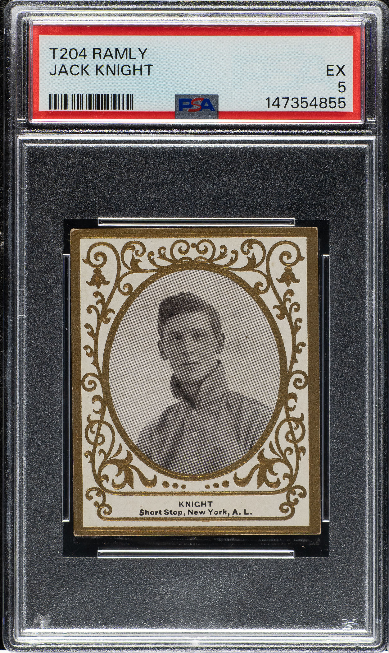 Spring Jack Knight 1909 T204 Ramly Tobacco Jack Knight PSA EX 5 | REA Archive