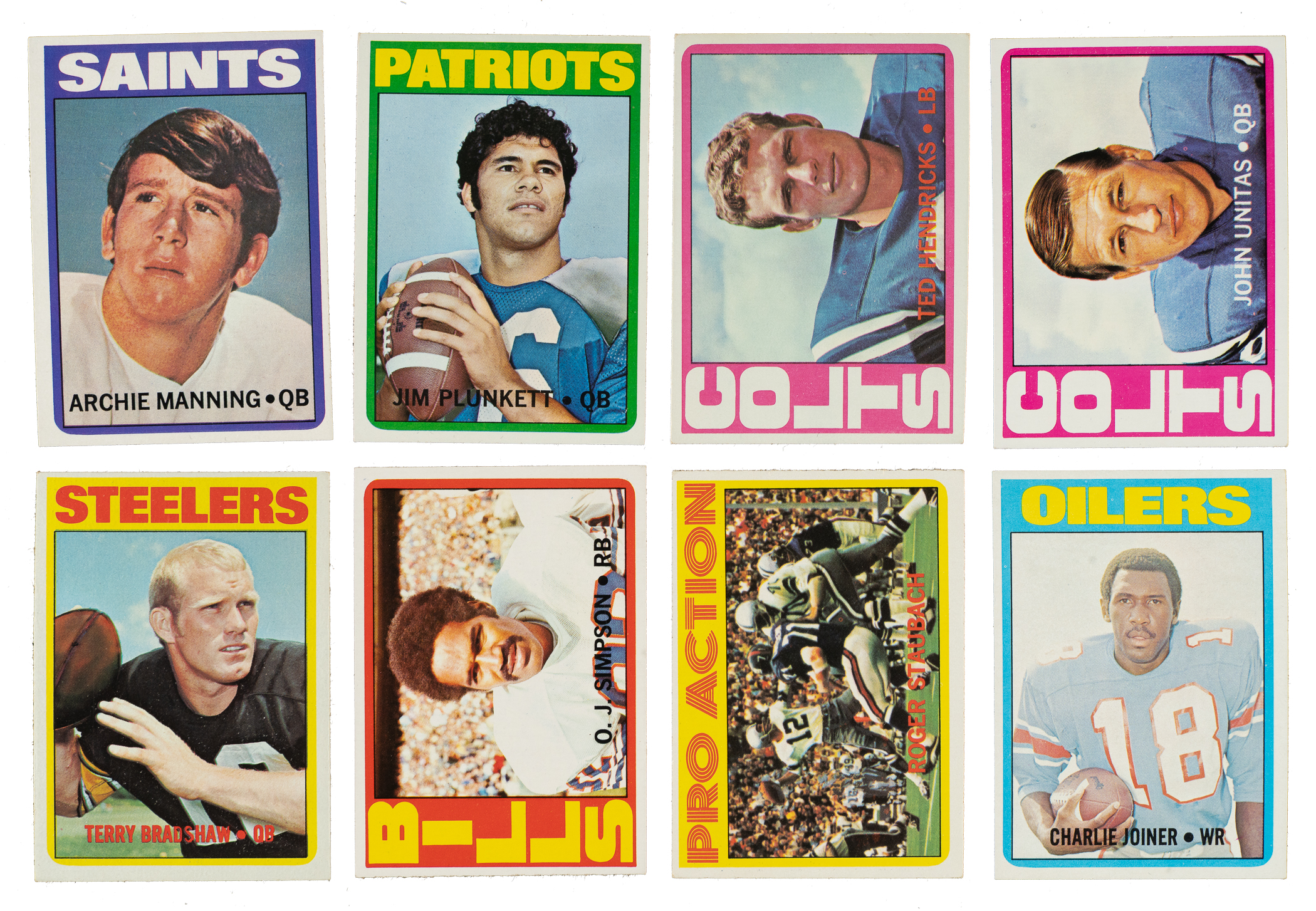 1972 Topps Football Near-Complete Low-Number Run (262/263) | REA Archive