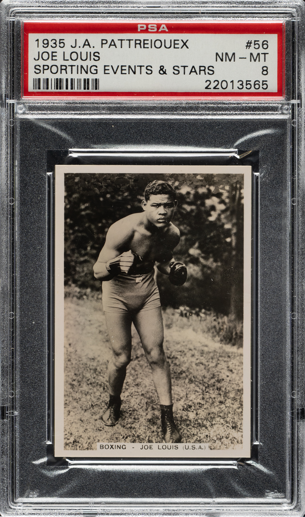 Joe Louis Rookie Card 1935 J.A. Pattreiouex