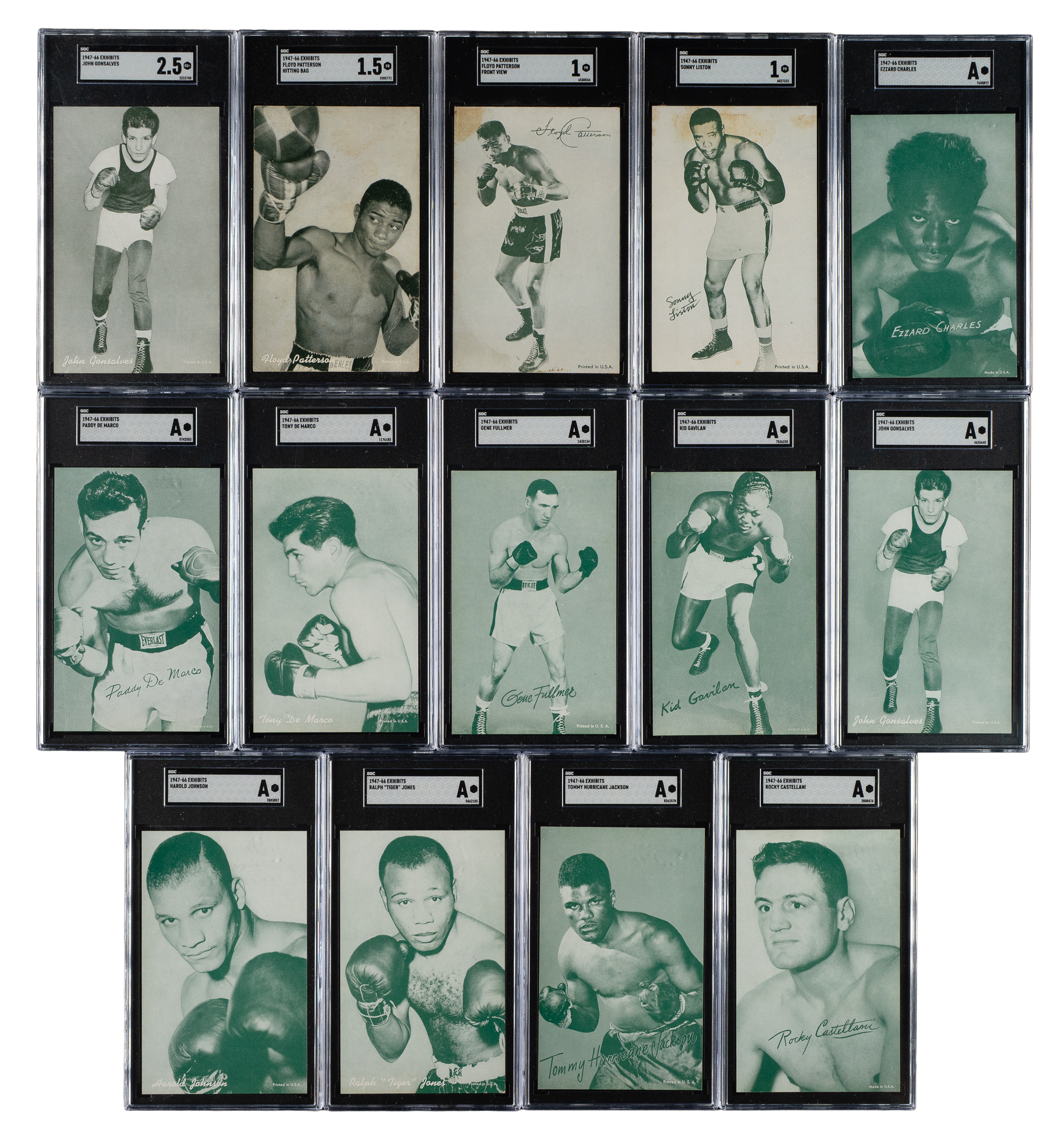 1947-1966 Exhibits Boxing Collection (252) Including 39 SGC-Graded ...