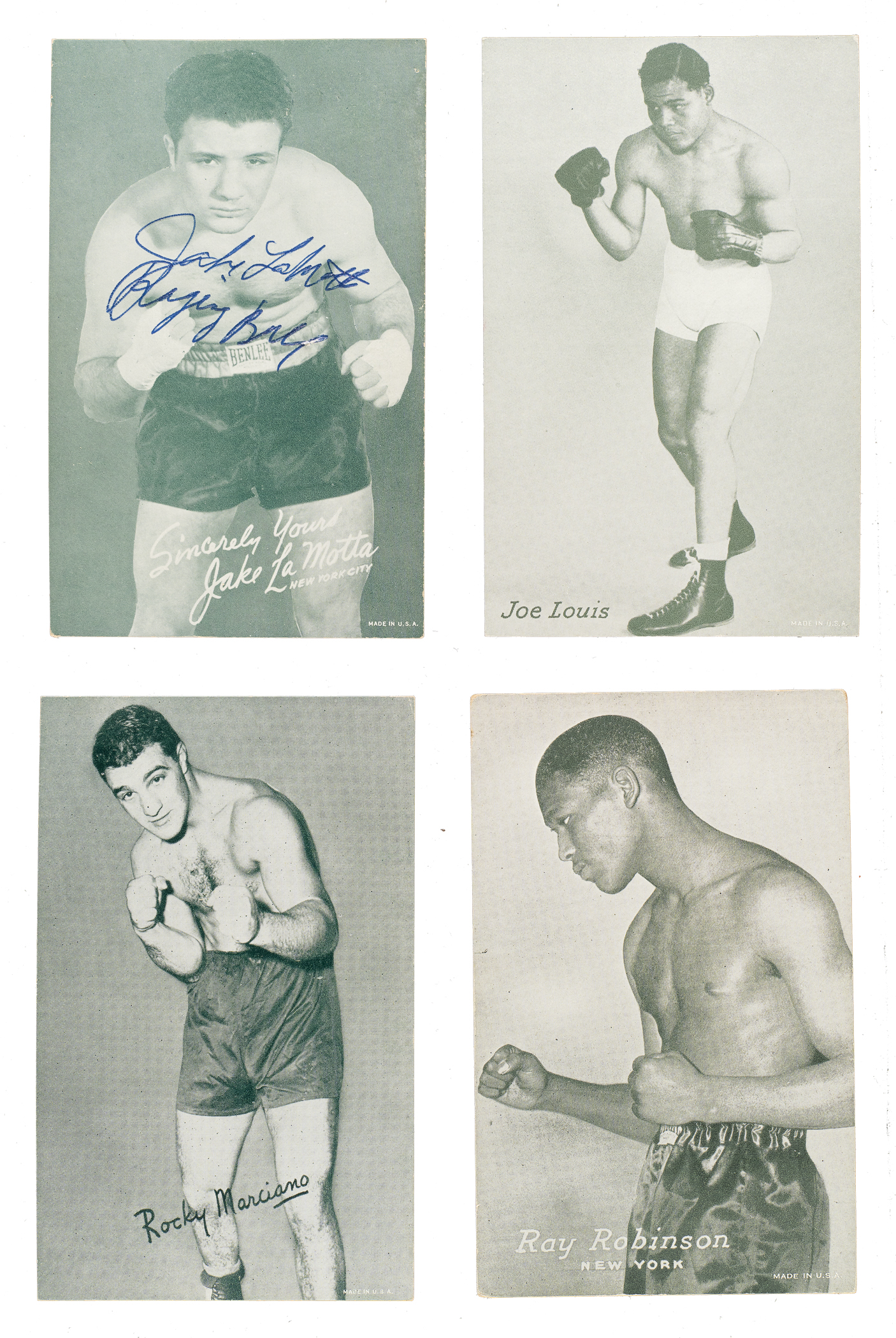 1947-1966 Exhibits Boxing Collection (133) Including Nine Signed Cards ...