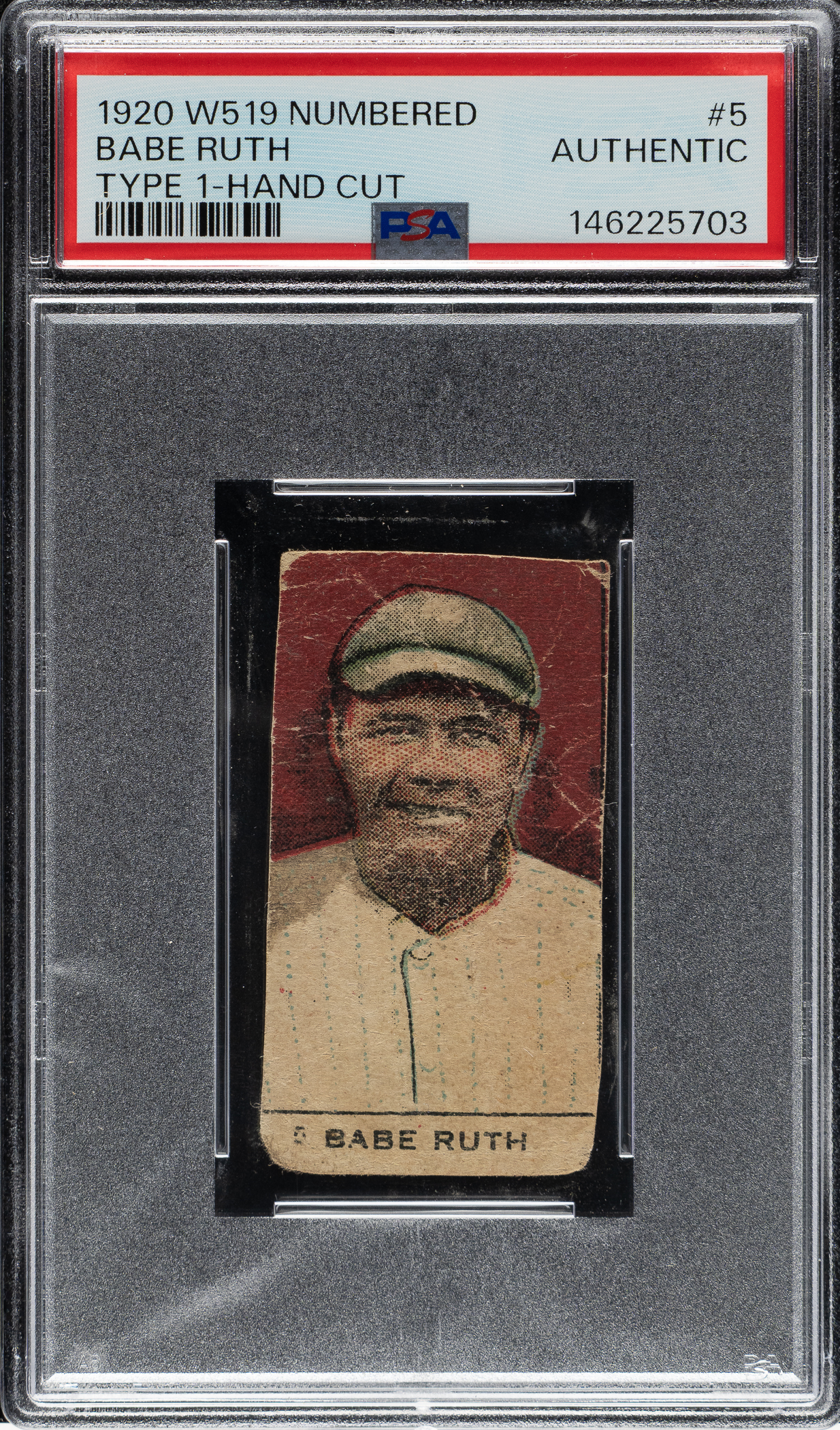 1920 W519-1 #5 Babe Ruth PSA Authentic | REA Archive