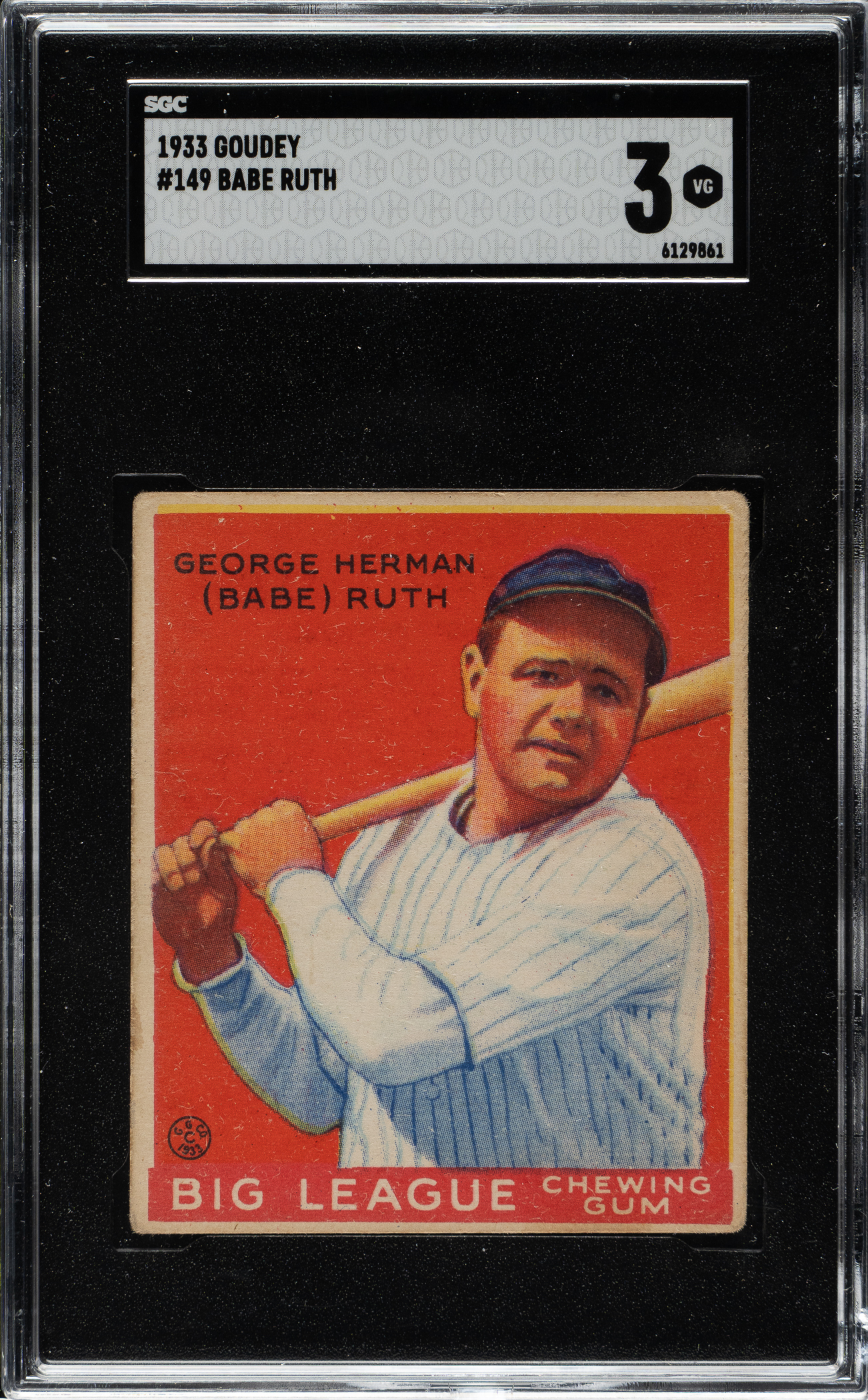 1933 R319 Goudey #149 Babe Ruth SGC VG 3 | REA Archive